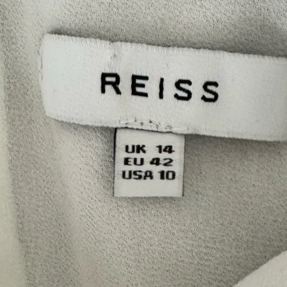 REISS Draped White Sleeveless Peplum Blouse – Size 10 - Picture 3 of 4